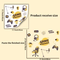 Autocollants muraux gamer avec micro et casque, dimensions de 45x45cm à 80x70cm - Elite du Jeu (PH_QTA660)