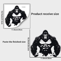 Guida alle dimensioni dell'adesivo murale gorilla con misure del layout finale - Gorilla