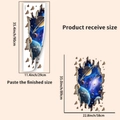 Detailed view of 3D space planet wall stickers with actual size and layout dimensions - Broken Starry Sky (PH_QTA687)
