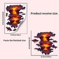 Adesivo murale 3D lava dettagliato con dimensioni del prodotto ed effetto di layout creativo - Magma (PH_QTA690)