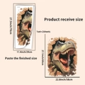 Detailweergave van 3D-dinosaurus muursticker afmetingen en T-Rex muursticker montage - Dinosauriër Patroon (PH_QTA694)