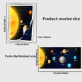 Solar system luminous wall stickers set with dimensions 29x60cm for bedroom ceiling decor - Glow Planets (YG_A284)