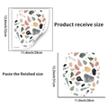 Detailed size guide showing the 32x29cm dimensions for the terrazzo stone toilet sticker - Multicolor Stone (PH_QTA1046)