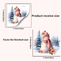 Detailed dimensions of watercolor Christmas snowman wall sticker for home decoration - Christmas Snowman (PH_QTA1071)