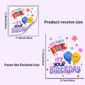 Detail view of colorful birthday balloon static glass stickers with dimensions 30x30cm - Balloon Style (JDT-A12)