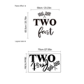 Racing themed two fast wall sticker for kids room decor with checkered flags and creative fonts - Racing Flag Theme (SS6396)