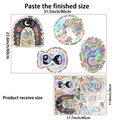 Holografische raamfolie met kat inclusief maattabel en prachtige regenboogeffecten - Zandloper Kat Stijl (JTD_C38)
