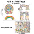 Regenbogen Wal Glasaufkleber mit Layout und fertigen Maßen von 70x50cm - Regenbogenwal (JTD_C37)