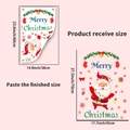 Dettagli su dimensioni e layout degli adesivi murali di Babbo Natale per decoro - Modello Babbo Natale (PH_QTB47)