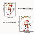 Dimensioni dell'adesivo murale pupazzo di neve di Natale con dettagli del layout - Stile Pupazzo di Neve Sciarpa E Regali (PH_QTB52)