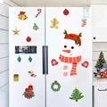 Weihnachts-Schneemann-Aufkleber für Kühlschrank mit Rentierhut und Lebkuchenmann-Motiven - Weihnachtsbaum Lebkuchen Schneemann (PH_QTX36)