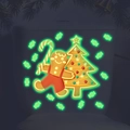Leuchtende Weihnachtsbaum- und Lebkuchenmann-Wandsticker für festliche Hausdekoration - Lebkuchenmann Und Weihnachtsbaum Stil(YG_B034)