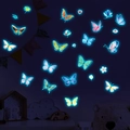 Stickers muraux papillons fluorescents avec motifs floraux lumineux pour décoration - Yg_b015 Blu-ray Papillon