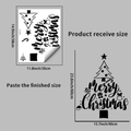Detail of Christmas tree wall decal with size 38x30cm and finished 60x40cm display - Christmas Tree Style (PH_QTX50)