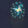 Adesivi murali luminosi con farfalle fluorescenti e rose rosse per decorazione - Luce Blu (YG_B031)
