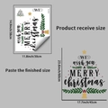 Christmas tree wall sticker layout showing compact sheet and finished festive display - Christmas Tree Style (PH_QTX53)