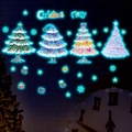 Pegatinas luminosas de árbol de Navidad en azul para decoración festiva de paredes - Azul
