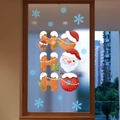Festliche Santa Ho Ho Ho Fensterbilder mit Schneeflocken auf gefrostetem Glasdekor - Weihnachtsmann Schneeflocken Stil (JDT-X94)