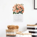 Adesivi murali con rose rosa romantiche per decorazione interruttore camera - Stile Floreale di Rosa (PH_QTB167)