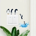 Kreative Pinguin Tauchen Wandaufkleber für die Heimdekoration um Lichtschalter - Pinguin Tauchen Stil (PH_QTB163)