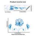Detail der 2-teiligen blauen Aquarell Blumen Wandsticker Maße und Anordnung - Blaue Aquarell Blume (PH_QTB232)