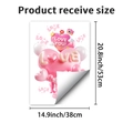 Pegatinas estáticas para ventanas con globos de corazón rosas y cámara, 53cm x 38cm - Combinación de Globos de Corazón Rosa Estilo B (JDT-A344_TZ)