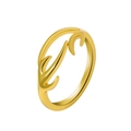 Minimalistischer goldener Geweih Ring mit elegantem Zweigdesign für festlichen Stil - Gold