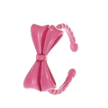 Süßer rosa Schleifenring mit vergoldetem strukturiertem Band für Damen Mode Schmuck - Rosa