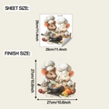 Detailed sheet and finish size of cartoon mouse chef kitchen wall sticker fun-f1054 - Cartoon Mice Chef Style(fun-f1054) / 29*29cm