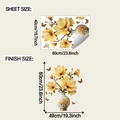 Details zu Blattgröße und Endmaßen für Wandtattoo mit Magnolienblüten und Vase - 40*60cm/fun-e367