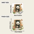Panda wall sticker sheet size 39x39cm and finish size 37x37cm dimensions guide - 39x39CM