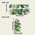 Detaillierte Anleitung für Blattgröße und Endformat der Wandaufkleber - Tropischer Aquarell-Pflanzenstil (fun-c167)