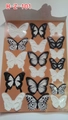 17er-Set 3D-Schmetterling-Wandtattoos in Schwarz und Weiß mit hohlen Mustern und Glitzer - Schwarz Weiß Einfacher Stil (HZ-101) / HZ-101