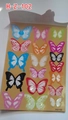18er-Set bunte 3D-Schmetterling-Wandaufkleber mit detaillierten Flügelmustern für Deko - Bunter Transparenter Stil (HZ-102) / HZ-102