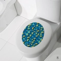 Adesivo per coperchio WC blu scuro con simpatici pesci tropicali per decorare il bagno - Stile Pesce Tropicale Blu (M1-8)