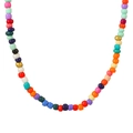 Handmade colorful beaded eyeglass chain with vibrant resin pearls and gold accents - Colorful Beads Style
