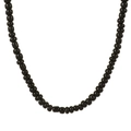 Minimalist handmade beaded glasses chain with glossy black resin pearls for sunglasses - Black Bead Style