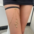 Sexy gouden slangendijketting met gelaagde kwastjes voor dames op het strand sieraad - Gouden Slangenstijl (X866)