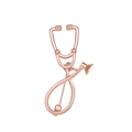 Stethoskop Brosche in Roségold Medizinischer Anstecker aus poliertem Metalllegierung - Roségold X931 / Legierung