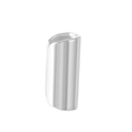Manchette d'oreille large argentée polie au fini miroir avec design asymétrique - Argent