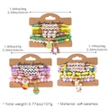 Colorful Easter clay bead bracelet set with HAPPY EASTER letters and rabbit charms - 13 Easter Style