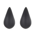 Minimalist teardrop earrings featuring a sleek matte black finish for a modern look - Black