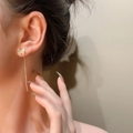 Elegante goldene Schmetterlingsohrringe mit langer Kette und Quasten für Damen - Schmetterling-Stil (K-327) / Gold