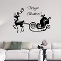 Αυτοκόλλητο τοίχου Magic Christmas με τάρανδο για εορταστική διακόσμηση παραθύρων σπιτιού - Μαύρο