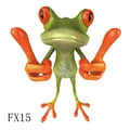 Divertido adhesivo 3D de rana para coche FX15 con ojos rojos y gesto de pulgar arriba - Rana con Pulgares Arriba (FX15)