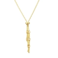 Adjustable golden woven mesh necklace with geometric tassel pendant on white background - Gold (Four Section Tassel)