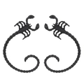 Gothic punk black scorpion ear cuff earrings with detailed bionic texture for women - Scorpion Shape Style (X480) / Matte Black