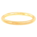 Exaggerated gold multi-layer stretch Tubogas bracelet with vintage winding design - Gold - Single Line Style (A-559)