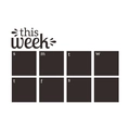 Λεπτομερής όψη αυτοκόλλητου τοίχου This Week με επτά τετράγωνα για προγραμματισμό - Τυπική Διάταξη