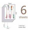 Set de stickers muraux flèches incluant 6 feuilles avec 30 décalcomanies style bohème - Style Flèche Aquarelle(SY007)